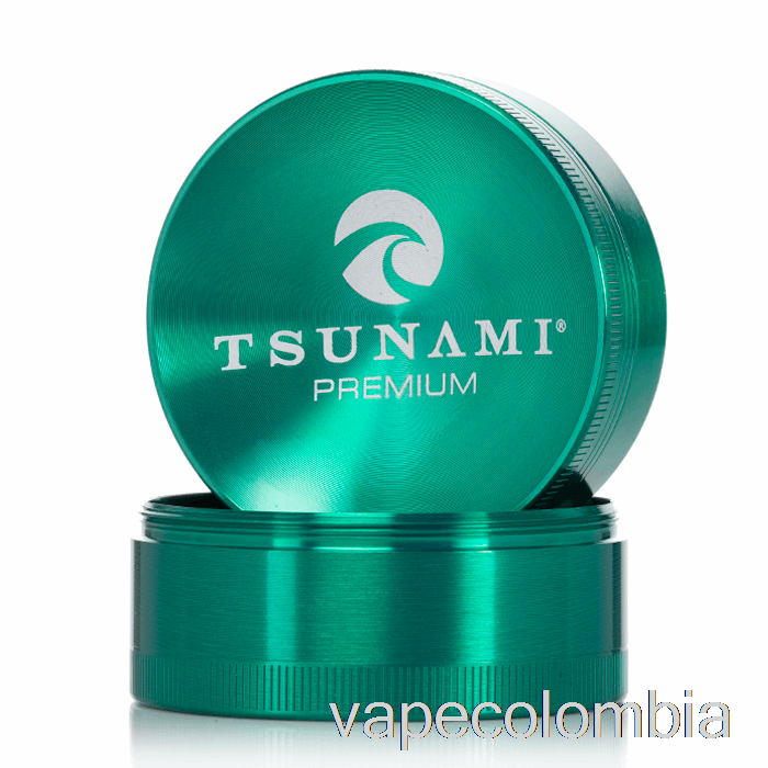 Vaporizador Recargable Tsunami 2.4 Pulgadas Molinillo Superior Hundido De 4 Piezas Verde (63 Mm)